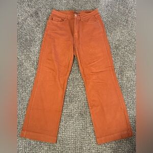 Judy Blue Orange Wide Leg Trouser Jeans